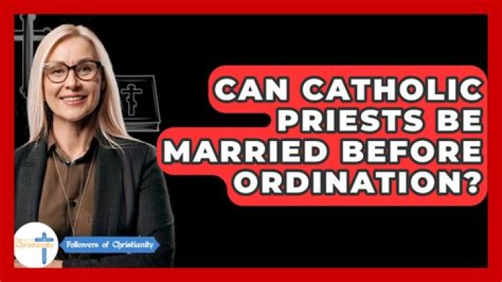 Can Catholic priests be married before ordination?