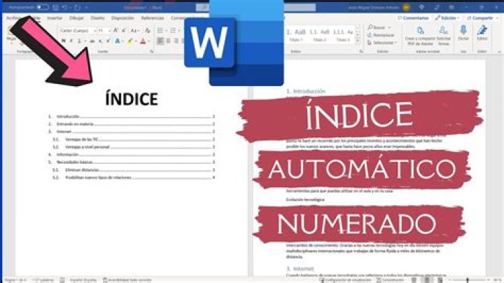 Como insertar un indice en un documento de Word 2010?
