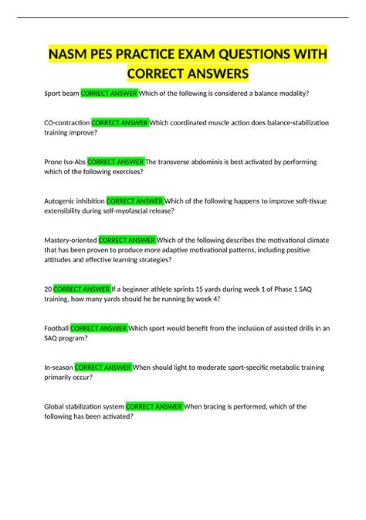 Does Nasm have a practice exam?