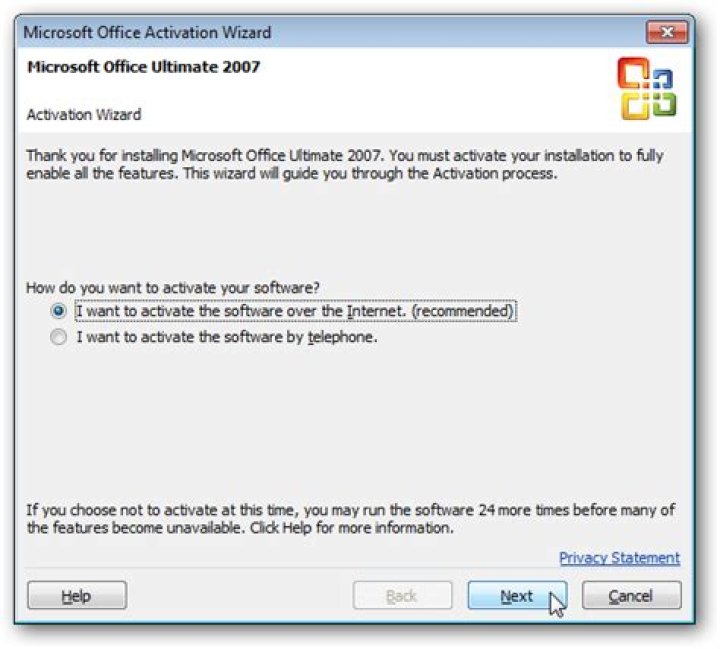 How do I activate Microsoft Office 2007 for free?