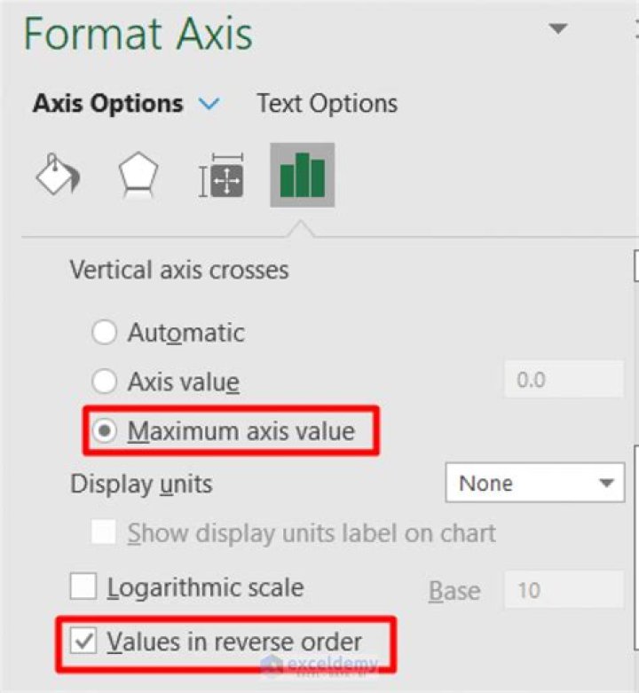 How do I change maximum axis value?