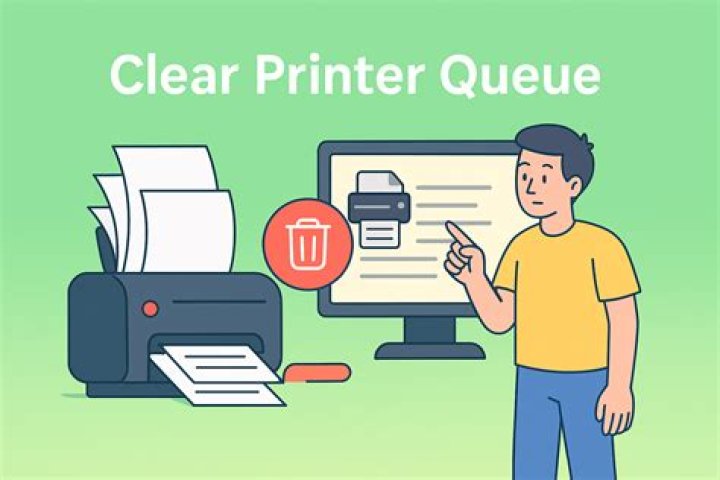 How do I clear the print queue label?