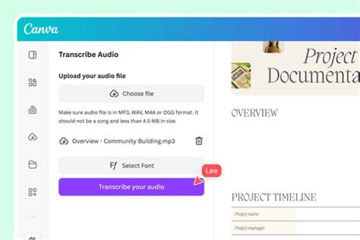 How do I convert audio recording to text?