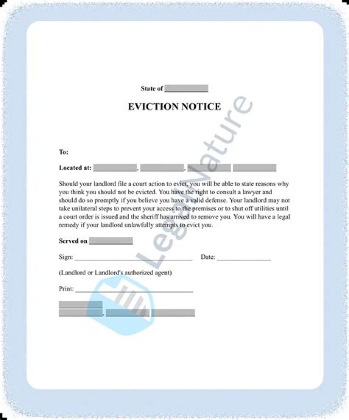 How do I write a simple eviction notice?