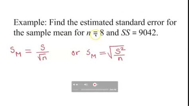 How do you calculate estimated standard error?