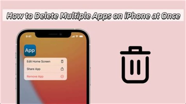 How do you delete multiple apps on iPhone at once?