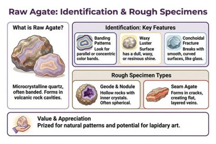 How do you identify a rough agate?