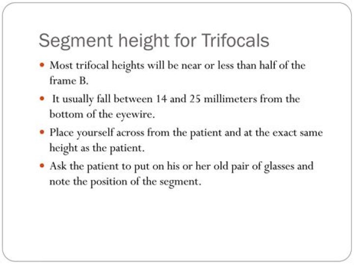 How do you measure a Trifocal SEG height?