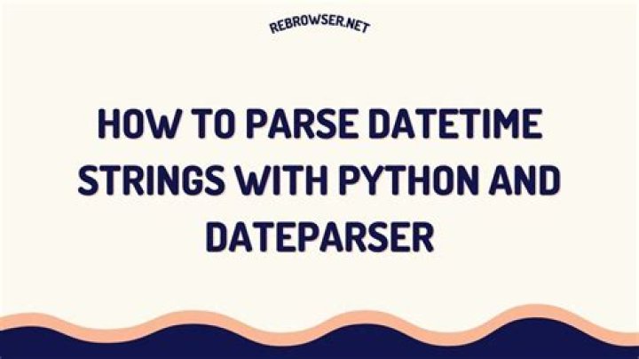 How do you parse a date in python?