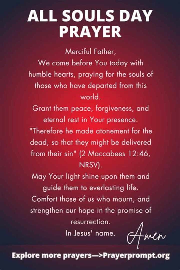 How do you pray for All Souls Day?