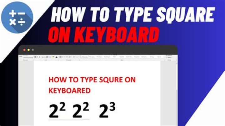 How do you type 2 squared?