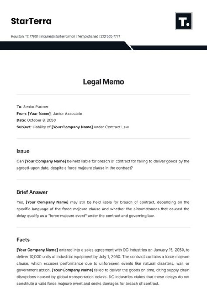 How do you write a legal memorandum?