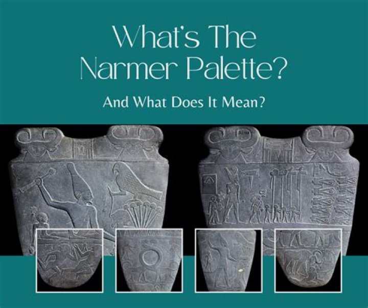 How does the Narmer Palette identify the king?