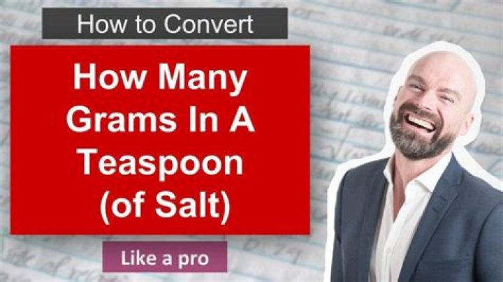 How many grams is 1/2 tsp of salt?