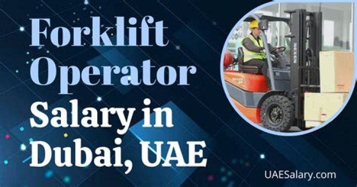 How much is forklift salary in Dubai?