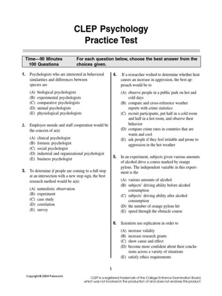 Is the Psychology CLEP test hard?