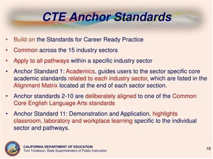 What are CTE anchor standards?