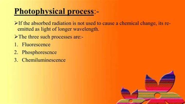 What are photophysical processes?