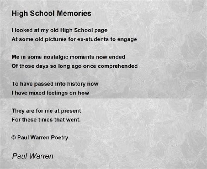 What are some high school memories?