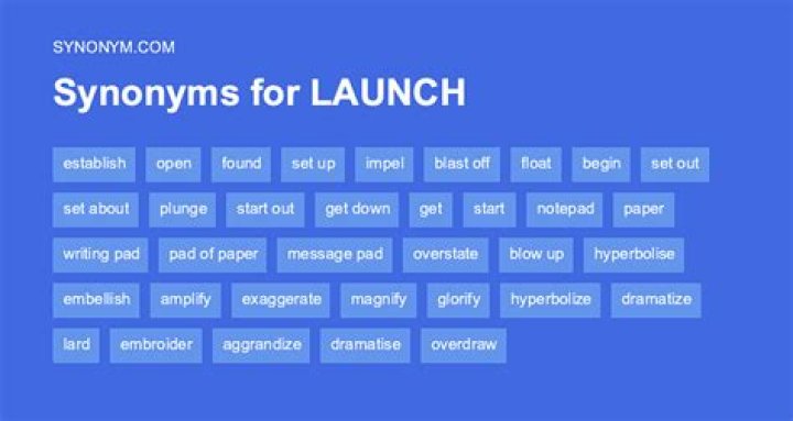 What are synonyms for launched?