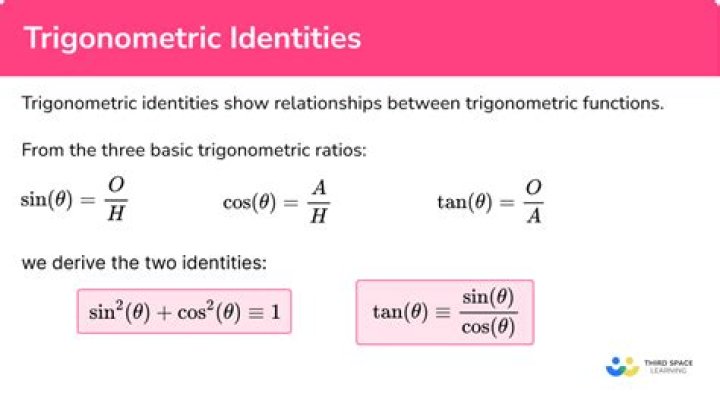 What are the 6 trigonometric identities?