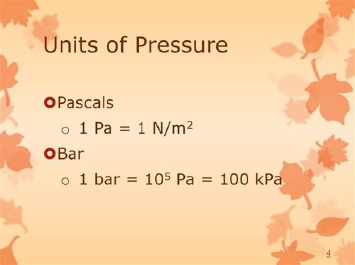 What are the units of measuring pressure?