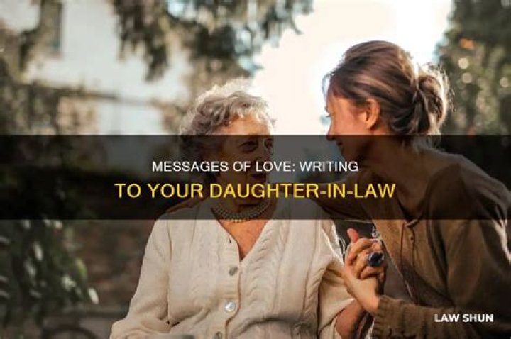 What can I write to my daughter in law?
