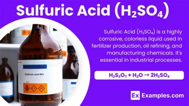 What can sulfuric acid be used for?