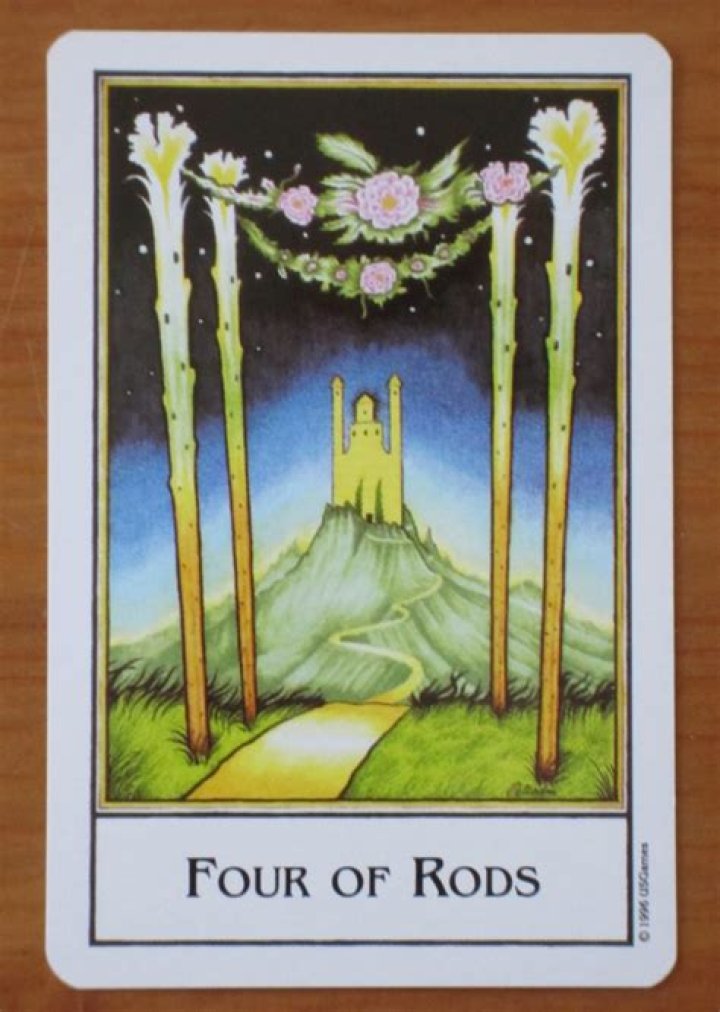 What does the four of rods mean in Tarot?