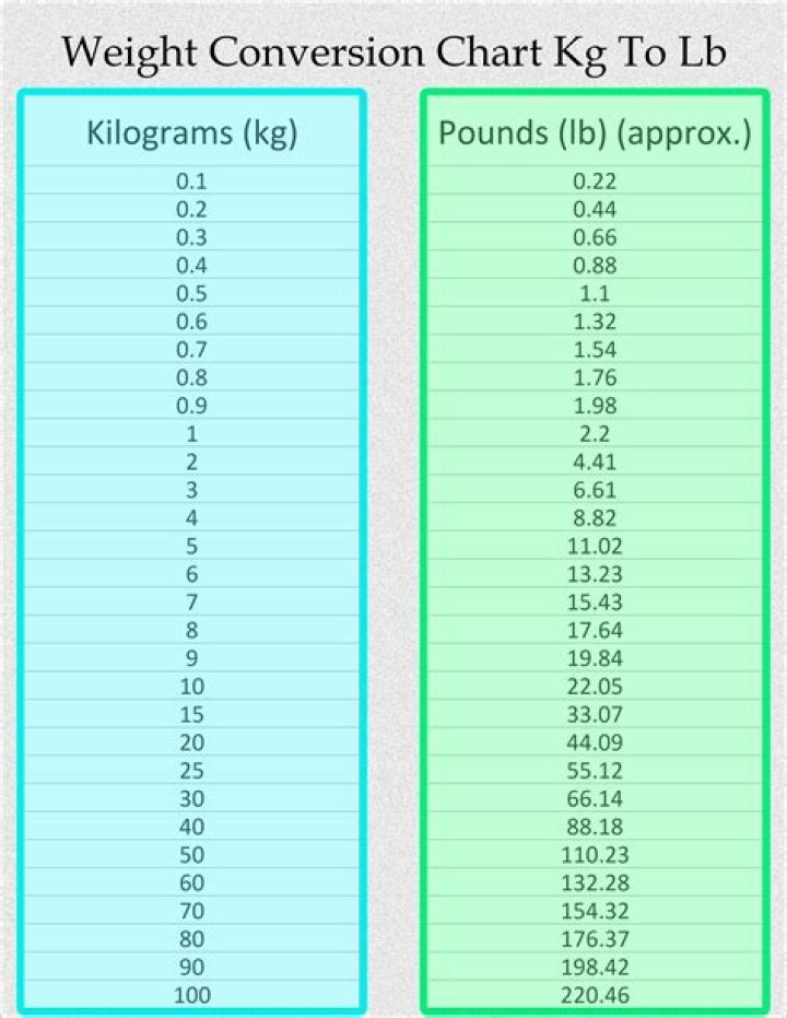 What is 2 1kg in pounds?