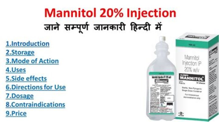 What is 20% mannitol used for?