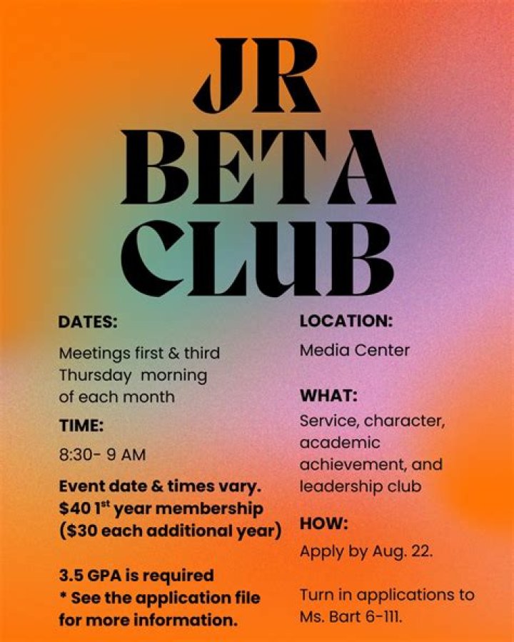 What is a JR Beta Club?