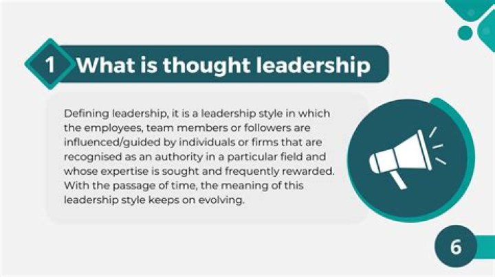 What is a thought leader role?