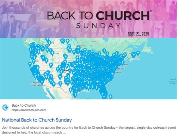 What is National Back to Church Sunday 2021?