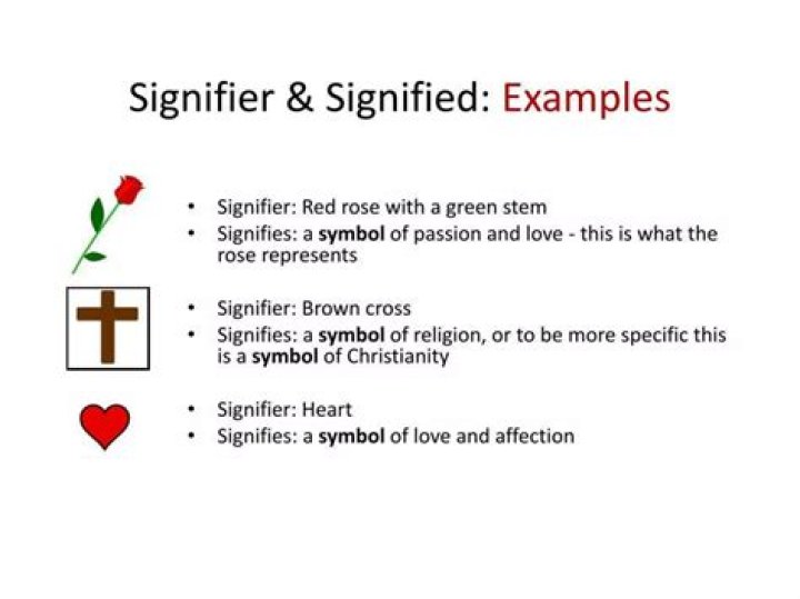 What is sign signifier and signified examples?
