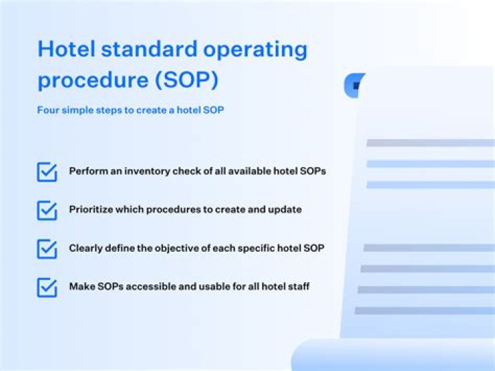 What is SOP in a hotel?