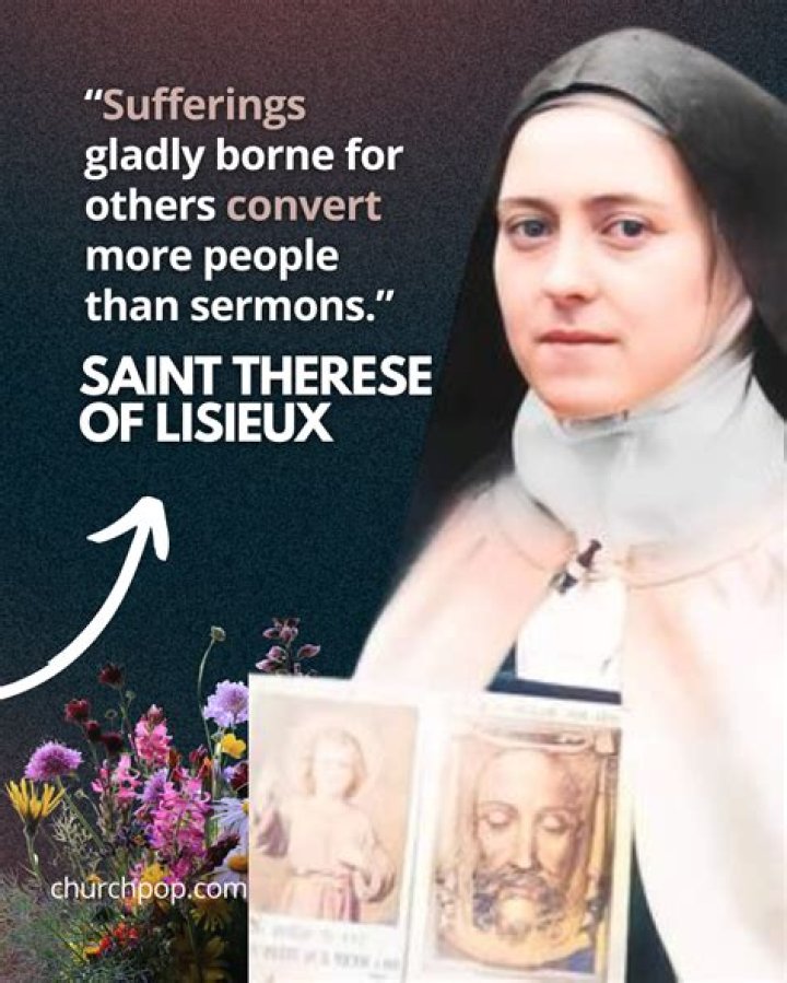 What is St Therese saying?