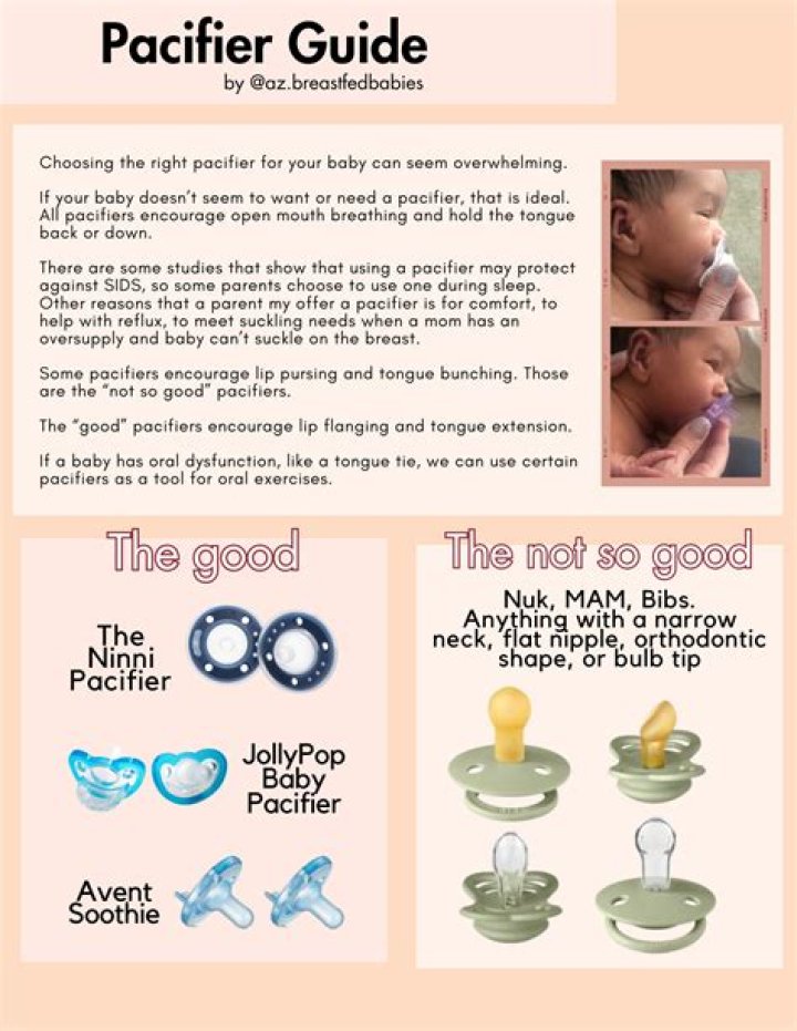 What type of pacifier is best for breastfed baby?