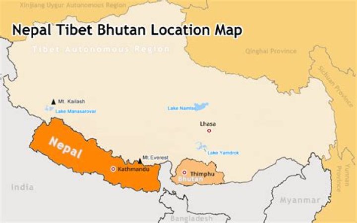 Where is Bhutan is located in India map?
