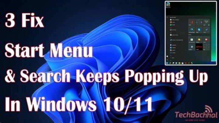 Why does the Windows menu keep popping up?